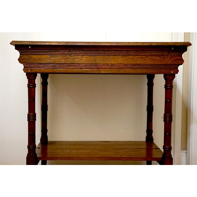 Victorian Antique, 19th Century Turned Pine Occasional Table For Sale - Image 3 of 9