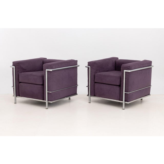 1970s Le Corbusier Lc2 Club Chairs, Pair For Sale - Image 5 of 9
