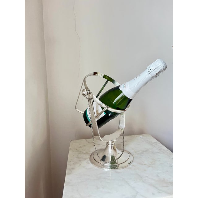 Vintage Silver-Plated Tilt Bottle Holder by Gebrüder Hepp, 1950s For Sale - Image 9 of 10