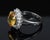 Late 20th Century Gia Yellow Sapphire & 0.48ct Diamond Platinum Ring 7.5g Size 6 For Sale - Image 4 of 18