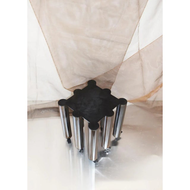 8-Legged Stool on Wheels by Wendy Andreu For Sale - Image 4 of 4