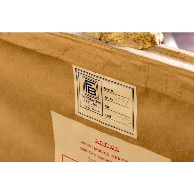 Monumental Friedman Brothers Louis XVI Giltwood Beveled Mirror – Urn & Garland Crest For Sale - Image 12 of 13