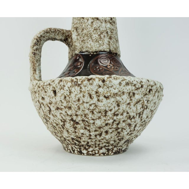 Large Model 100 Floor Vase with Fat Lava Glaze and Ornamental Decor, 1970s For Sale - Image 9 of 13