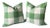 One Pair of Spring Green Buffalo Cotton Check Pillow Covers For Sale