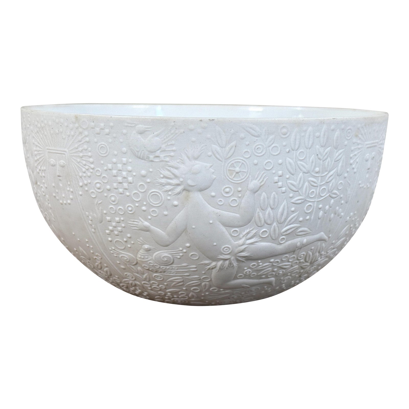 Mid Century Modern Rosenthal Bjorn Wiinblad Die Zauberflöte White Porcelain Art Bowl