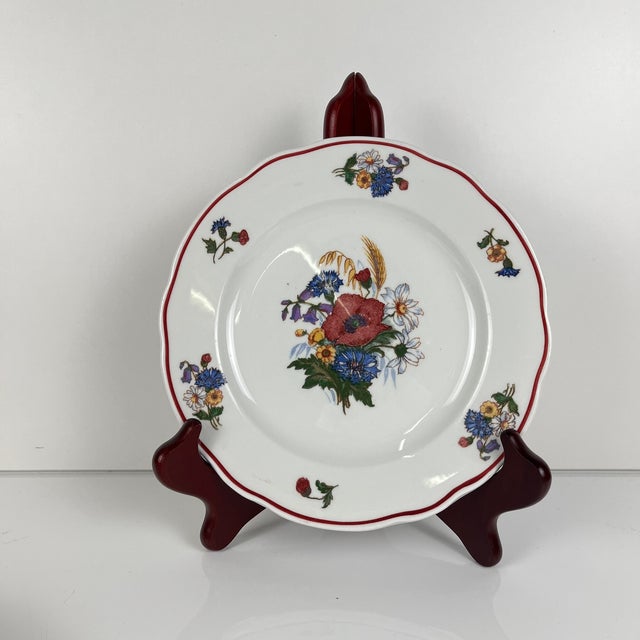 1980s Vintage Agreste Dessert Plates from Sarreguemines, 1980s, Set of 4 For Sale - Image 5 of 9