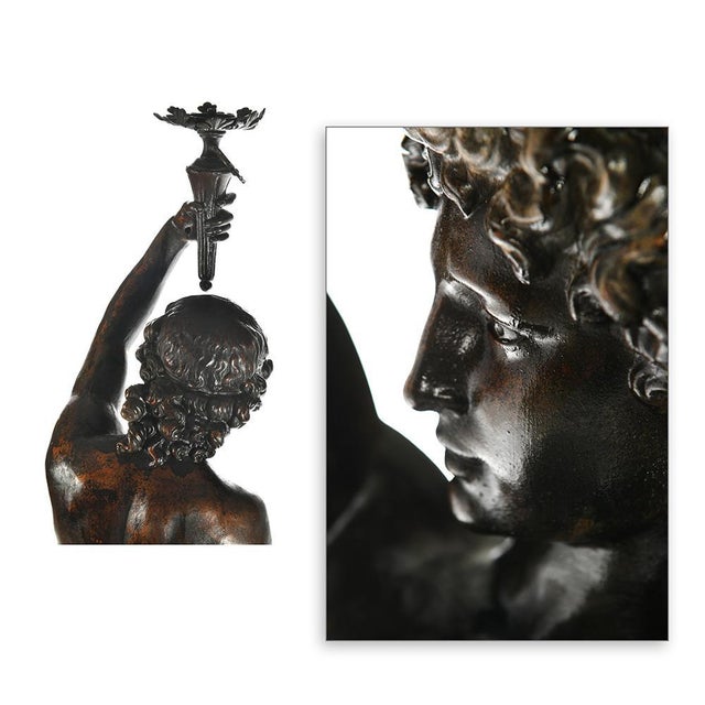 Large Bronze Sculpture with Brown Patina For Sale - Image 3 of 10