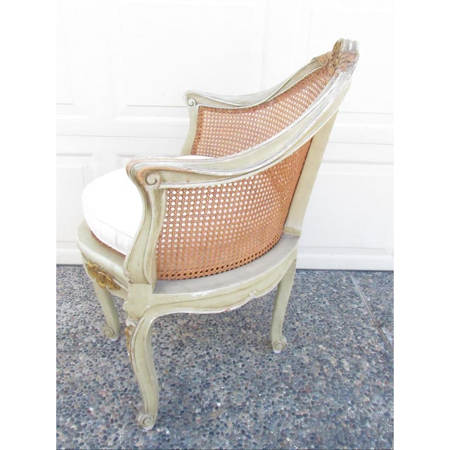 Antique French Louis XV Style Painted Corner Chair For Sale - Image 15 of 18
