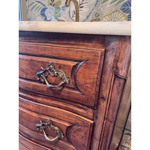 Ready to upstyle your bathroom space? This 19th century French commode feels fresh and functional again with addition of...