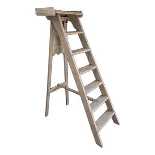 French Pine Painted Decorators Step Ladder For Sale