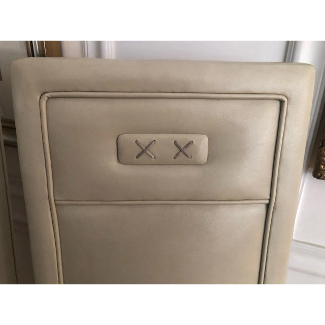 Italian Pair High Back Accent Chairs For Sale In San Francisco - Image 6 of 8