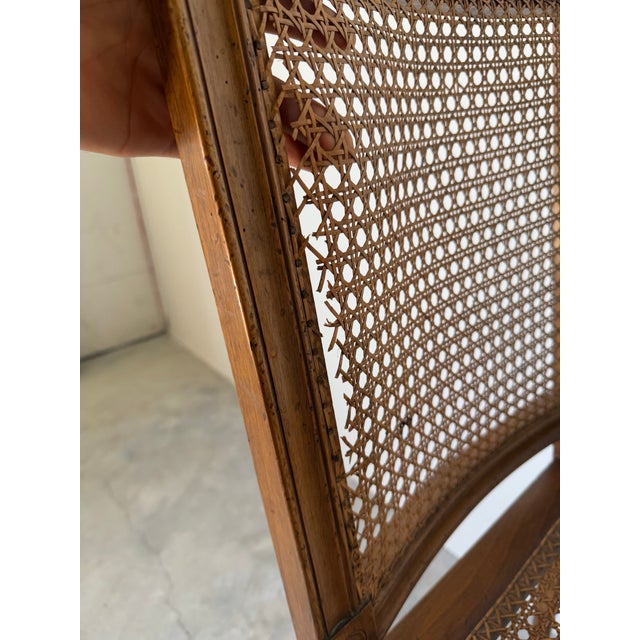 Antique Italian Louis XVI–Style Wood & Cane Accent Chairs – A Pair For Sale - Image 12 of 12