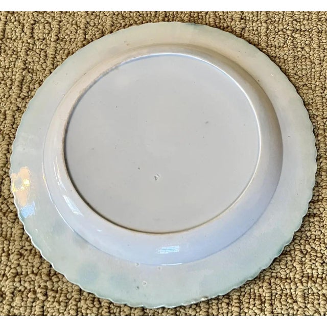 Antique Early 19th Century English Pearlware Green Feather Edge Plate For Sale - Image 9 of 17