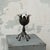 This is a playfully sculpted brutalist candle holder in wrought iron. Most probably mid 20th century. Great details like...