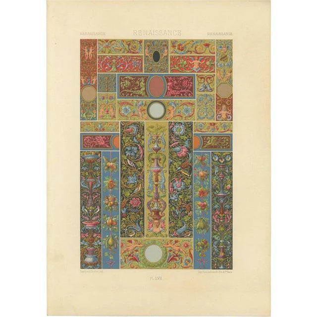 Renaissance Decorative Borders and Panels, 1869, Paper For Sale
