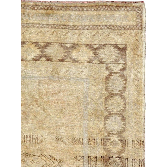 Rustic Galerie Shabab Collection Mid-20th Century Handmade Turkish Oushak Throw Rug For Sale - Image 3 of 10