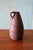 A vintage earthenware jug vase with handle. Signed illegibly. Great browns and textures. c. 1970. Dimensions: 8.25” High...