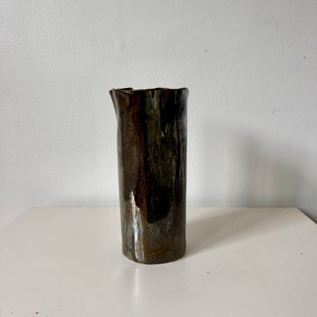 Nathalee Paolinelli Studio Pottery Porcelain Vase With Glossy Glaze, Canada For Sale - Image 10 of 12