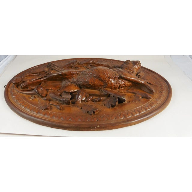 Antique Plaster Hare Plaque For Sale - Image 4 of 5