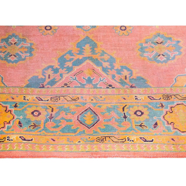 Early 20th Century Turkish Oushak Rug For Sale In Chicago - Image 6 of 15