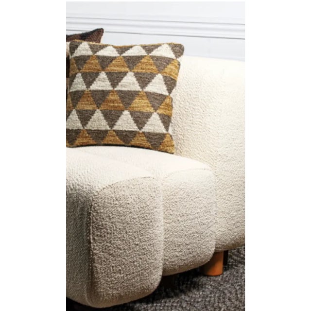 Tribal Daloa Tobacco Diamond Pattern Larsen Chenille Fabric - L9282-01 Upholstery Fabric - 1 Yard For Sale - Image 3 of 4