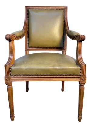Louis XVI Style Leather Office Chair
