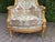 Late20C French Artisan Louis XVI Gold Beech Bergère Pair For Sale - Image 9 of 13