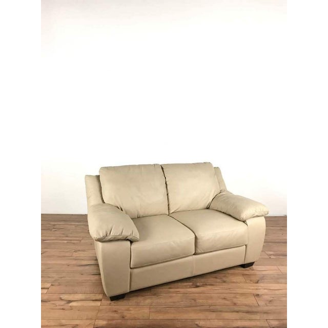 Italsofa Cream Leather Sofa Chairish