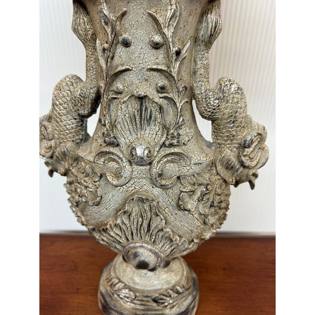 Vintage Style Dolphin Embellished Table Lamp For Sale In San Francisco - Image 6 of 12