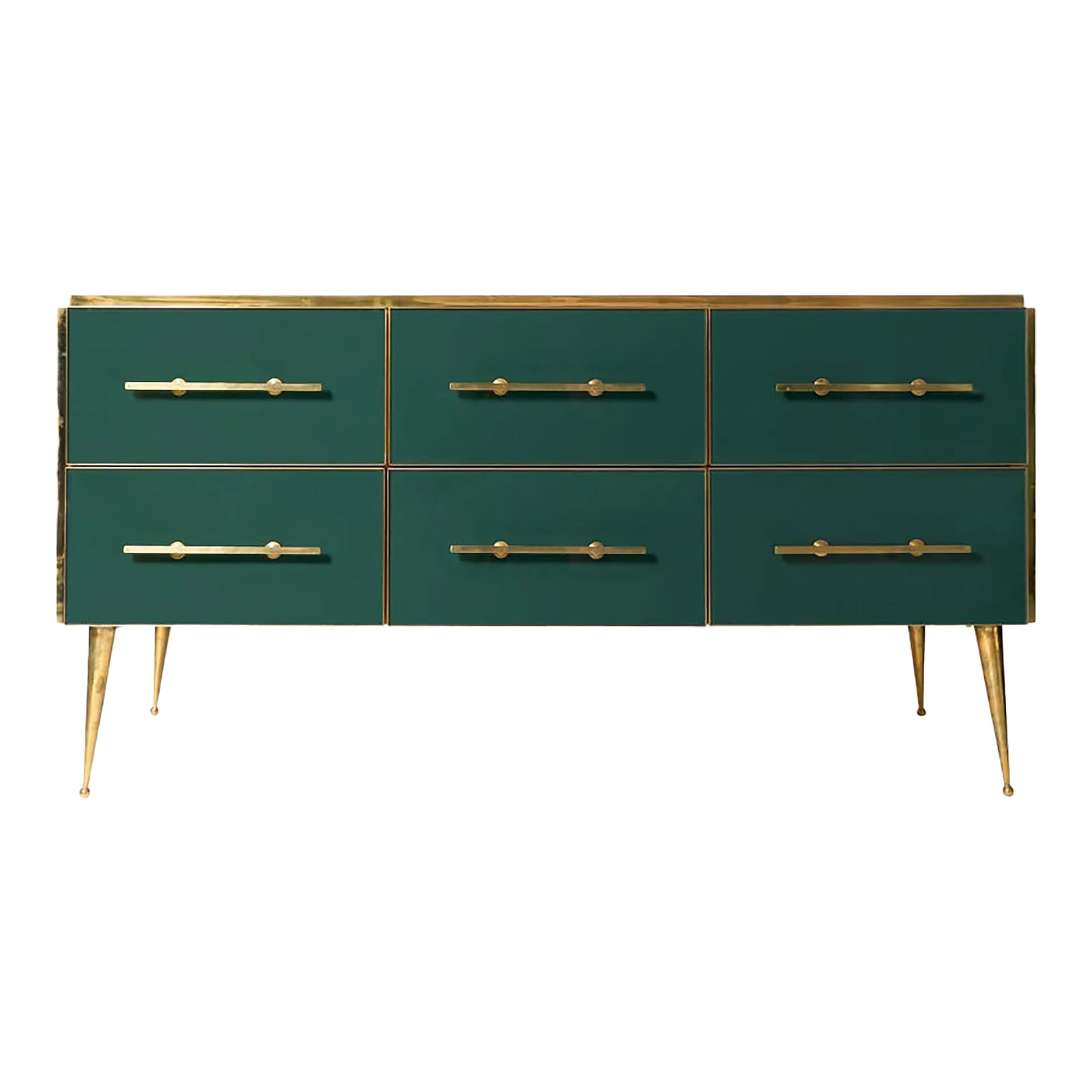 Italian Deep Green Commode | Chairish
