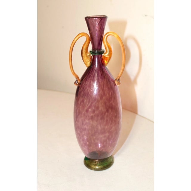 Up for sale is a nice quality vintage hand blown Michael Schunke glass vase made for Nine Iron Studios. It's blown with a...