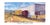 Trackside 2 captures a serene moment at a railway yard, where weathered freight cars stand against a backdrop of soft blue...