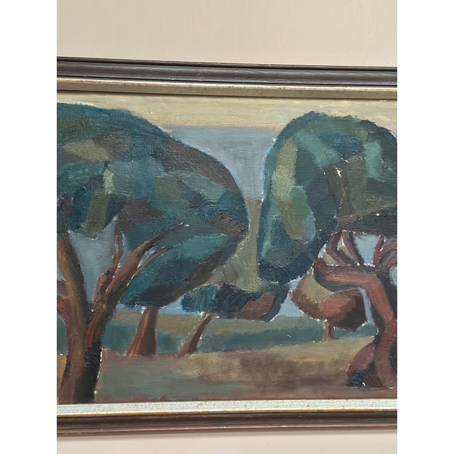 Britta Krüger, Large Landscape with Trees, 1960s, Oil on Canvas, Framed For Sale - Image 4 of 18