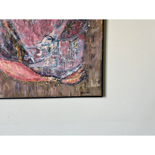 Ruth Amelia Romoser Expressionist - Style Abstract Painting, Framed For Sale - Image 9 of 12