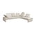 Cream Leather Corner Sofa in Cream Beige with Manual Function by Willi Schillig For Sale - Image 8 of 18