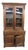 Antique Victorian Walnut Step-Back China Cabinet With Glass Doors, 19th Century Style For Sale