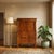 Empire walnut secrétaire. Drawer under the top, drop-down door concealing an internal cabinet with open compartments and...