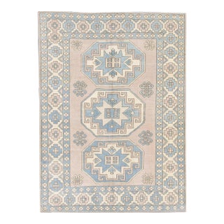 Vintage Turkish Oushak Rug 5'10" x 7'9" For Sale