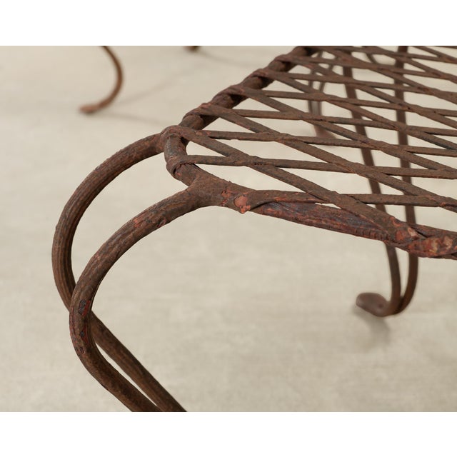 Pair of Rose Tarlow Twig Iron Garden Lattice Side Tables For Sale - Image 13 of 18