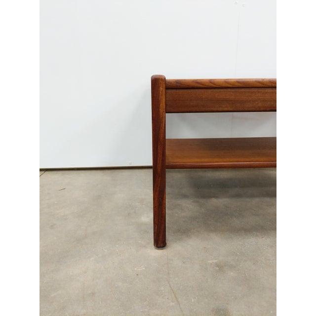 Vintage Danish Modern Teak Side Table / Small Coffee Table For Sale - Image 4 of 6