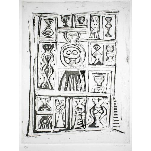Massimo Campigli, Figure, 1969, Etching For Sale