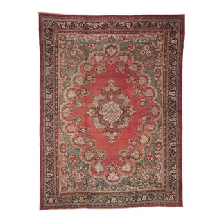 Antique Persian Mahal Rug, 10'11 X 14'10 For Sale