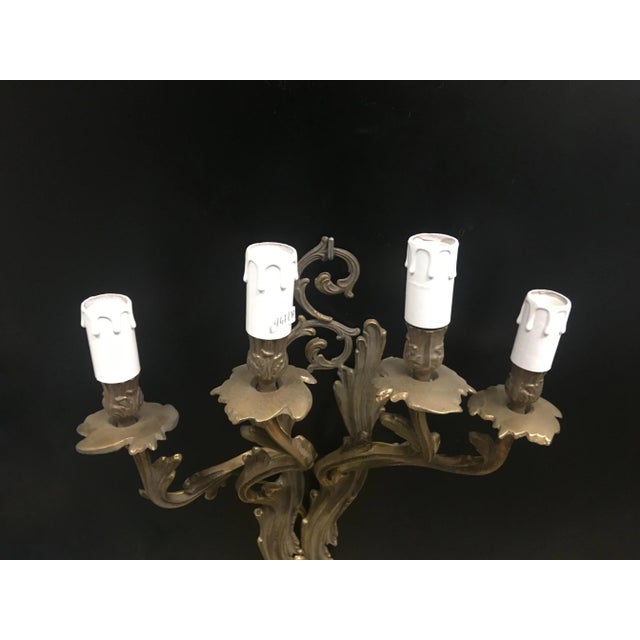 Mid-Century Modern Vintage Italian Bronze Wall Sconce, 1940s For Sale - Image 3 of 4