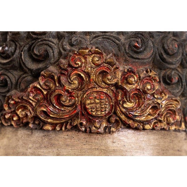 Brown Early 20th Century Chinese Guanyin Buddha Head Sculpture For Sale - Image 8 of 11