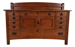 Limbert Antique Mission Oak Arts & Crafts Sideboard Buffet, Newly Refinished