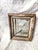 Imperfectly perfect! This charming vintage mirror features a beautifully timeworn painted wood frame with warm ivory, soft...