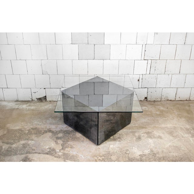 1970s Square Mirrored Glass Blok Coffee Table by Nanda Vigo for Acerbis, 1970s For Sale - Image 5 of 5