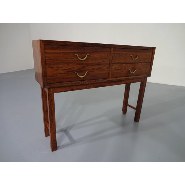 Mid-Century Modern Small Rosewood Chest of Drawers from Ole Wanscher, Denmark, 1940s For Sale - Image 3 of 11