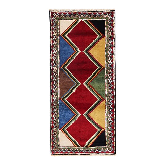 Fine Hand Knotted Persian Shiraz Runner For Sale
