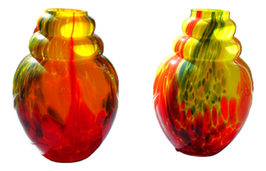 Glass Vases from Scailmont, 1930s, Set of 2